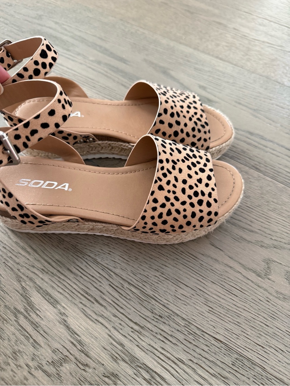 Soda Espadrille Sandal in Tan Cheetah Print - Picture 2 of 5